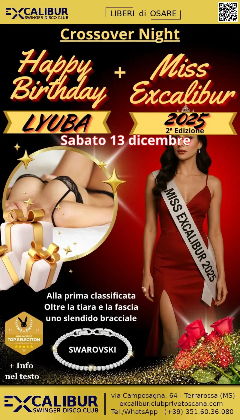 Swinger club prive evento Happy Birthday Lyuba + Miss Excalibur 2025